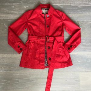 Banana Republic Red Trench Coat Size XS